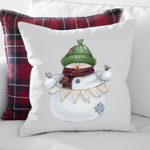 Load image into Gallery viewer, Christmas Pillow Covers, Country Decor Pillow Covers, Rustic Decor, Cute Snowman Pillowcase Set