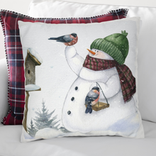 Load image into Gallery viewer, Christmas Pillow Covers, Country Decor Pillow Covers, Rustic Decor, Cute Snowman Pillowcase Set