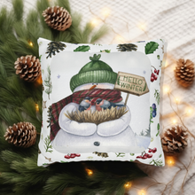 Load image into Gallery viewer, Christmas Pillow Cover, Snowman Christmas Pillow Cover, Rustic Christmas, Holiday Pillow Cover, Farmhouse Decor Pillow, Christmas Porch Decor