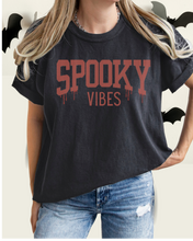 Load image into Gallery viewer, Halloween Spooky Vibes Comfort Colors® T-Shirt Women's Fall Halloween Colors T-Shirt