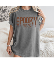 Load image into Gallery viewer, Halloween Spooky Vibes Comfort Colors® T-Shirt Women's Fall Halloween Colors T-Shirt