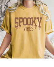 Load image into Gallery viewer, Halloween Spooky Vibes Comfort Colors® T-Shirt Women's Fall Halloween Colors T-Shirt