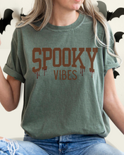Load image into Gallery viewer, Halloween Spooky Vibes Comfort Colors® T-Shirt Women's Fall Halloween Colors T-Shirt