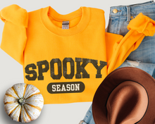 Load image into Gallery viewer, Women's Halloween or Fall Spooky Season Sweatshirt Varsity Letters Shirt
