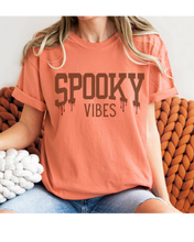 Load image into Gallery viewer, Halloween Spooky Vibes Comfort Colors® T-Shirt Women's Fall Halloween Colors T-Shirt
