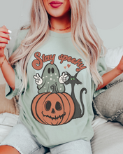Load image into Gallery viewer, Women's Cute Halloween Comfort Colors® Halloween T-Shirt, Women's Stay Spooky T-Shirt