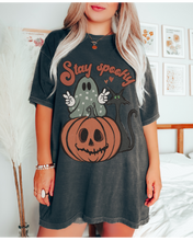 Load image into Gallery viewer, Women's Cute Halloween Comfort Colors® Halloween T-Shirt, Women's Stay Spooky T-Shirt