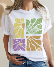 Load image into Gallery viewer, Abstract Sunflowers Comfort Colors T-Shirt, Women's Distressed-Look Design