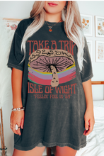 Load image into Gallery viewer, Take A Trip Isle of Wight Music Festival Bella Canvas® T-Shirt, T-Shirt Dress, Retro Design Festival Tee