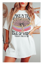 Load image into Gallery viewer, Take A Trip Isle of Wight Music Festival Bella Canvas® T-Shirt, T-Shirt Dress, Retro Design Festival Tee