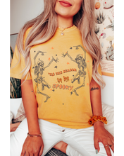 Load image into Gallery viewer, Halloween Comfort Colors® T-Shirt, Dancing Skeletons Tis The Season To Be Spooky Women's T-Shirt