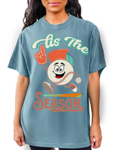 Load image into Gallery viewer, Women's Tis the Season Comfort Colors® Shirt, Trendy Baseball T-Shirt, Garment Dyed, Retro Inspired T-Shirt