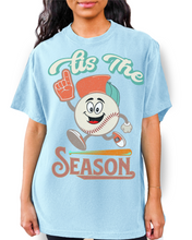 Load image into Gallery viewer, Women's Tis the Season Comfort Colors® Shirt, Trendy Baseball T-Shirt, Garment Dyed, Retro Inspired T-Shirt