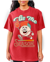 Load image into Gallery viewer, Women's Tis the Season Comfort Colors® Shirt, Trendy Baseball T-Shirt, Garment Dyed, Retro Inspired T-Shirt