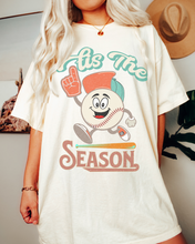 Load image into Gallery viewer, Women's Tis the Season Comfort Colors® Shirt, Trendy Baseball T-Shirt, Garment Dyed, Retro Inspired T-Shirt