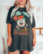Load image into Gallery viewer, Women's Tis the Season Comfort Colors® Shirt, Trendy Baseball T-Shirt, Garment Dyed, Retro Inspired T-Shirt