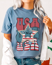 Load image into Gallery viewer, USA 4th of July Comfort Colors® Shirt, Trendy Women's T-Shirt, Garment Dyed, Retro Inspired T-Shirt
