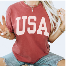 Load image into Gallery viewer, USA July 4th Comfort Colors® T-Shirt, T-Shirt Dress, Retro Fourth of July Design, Oversized Print Summer T-Shirt