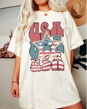 Load image into Gallery viewer, USA 4th of July Comfort Colors® Shirt, Trendy Women's T-Shirt, Garment Dyed, Retro Inspired T-Shirt