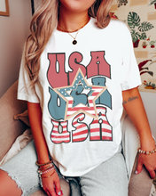 Load image into Gallery viewer, USA 4th of July Comfort Colors® Shirt, Trendy Women's T-Shirt, Garment Dyed, Retro Inspired T-Shirt
