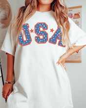 Load image into Gallery viewer, 4th of July USA Comfort Colors® Shirt, Trendy 4th of July T-Shirt, Garment Dyed T-Shirt, Retro Inspired T-Shirt