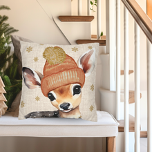 Load image into Gallery viewer, Fall Pillow Cover, Fall Watercolor Deer, Country Square Pillow Covers, Pillow Cover Set, Cute Pillowcase Set