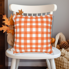 Load image into Gallery viewer, Fall Pillow Covers, Fall Pastel Pumpkins, Country Square Pillow Covers, Pillow Cover Set, Cute Gnomes Pillowcase Set