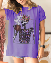 Load image into Gallery viewer, Halloween Comfort Colors® T-Shirt Women's Skeleton Coffee Funny Fall Colors T-Shirt,