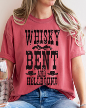 Load image into Gallery viewer, Whisky Bent and Hell Bound Comfort Colors® Shirt, Trendy Women's T-Shirt, Garment Dyed, Western Inspired T-Shirt, Boho T-Shirt