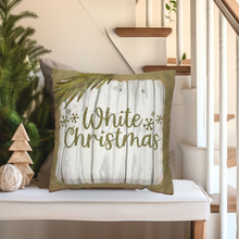 Load image into Gallery viewer, Christmas Pillow Cover, White Christmas Pillow Cover, Rustic Christmas, Holiday Pillow Cover, Farmhouse Decor Pillow, Christmas Porch Decor