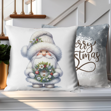 Load image into Gallery viewer, Christmas Pillow Cover, Winter Pillow Cover, Watercolor Santa, Porch Pillow Cover, Holiday Decor