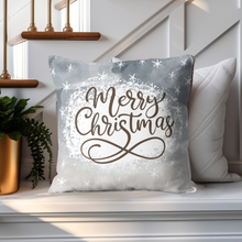 Load image into Gallery viewer, Christmas Pillow Cover, Winter Pillow Cover, Watercolor Santa, Porch Pillow Cover, Holiday Decor