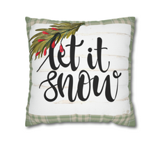 Load image into Gallery viewer, Christmas Pillow Cover, Winter Owl Pillow Cover, Rustic Christmas Owl, Holiday Pillow Cover, Holiday Decor Pillow Cover