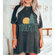 Load image into Gallery viewer, Yosemite Comfort Colors® T-Shirt, T-Shirt Dress, Boho Design, Oversized Print Summer Camping, Hiking, Adventure T-Shirt