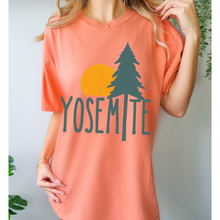 Load image into Gallery viewer, Yosemite Comfort Colors® T-Shirt, T-Shirt Dress, Boho Design, Oversized Print Summer Camping, Hiking, Adventure T-Shirt