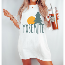 Load image into Gallery viewer, Yosemite Comfort Colors® T-Shirt, T-Shirt Dress, Boho Design, Oversized Print Summer Camping, Hiking, Adventure T-Shirt