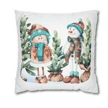 Load image into Gallery viewer, Christmas Pillow Covers, Rustic Country Square covers, Country Farmhouse Decor, Cute Coordinating Pillow Cover Set, Farmhouse Pillows