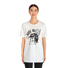 Load image into Gallery viewer, Raise Hell T-Shirt, Retro Motorcycle Skeleton T-Shirt, Vintage-Inspired Vintage Rider Design, Trendy T-Shirt