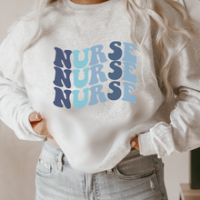 Load image into Gallery viewer, Retro Nurse Sweatshirt, Retro Nurse Shirts, Graduation Gift, Nursing School, Nurses Week Appreciation, RN, Unisex Crewneck Sweatshirt