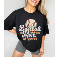 Load image into Gallery viewer, Baseball Mom Comfort Colors® T-Shirt, Spring or Summer Tee, Gift for Mom, Distressed, Retro Design Baseball T-Shirt