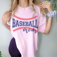 Load image into Gallery viewer, Baseball Mom Comfort Colors® T-Shirt, Spring or Summer Tee, Gift for Mom, Distressed, Retro Design Baseball Mom T-Shirt