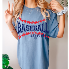 Load image into Gallery viewer, Baseball Mom Comfort Colors® T-Shirt, Spring or Summer Tee, Gift for Mom, Distressed, Retro Design Baseball Mom T-Shirt