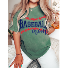 Load image into Gallery viewer, Baseball Mom Comfort Colors® T-Shirt, Spring or Summer Tee, Gift for Mom, Distressed, Retro Design Baseball Mom T-Shirt
