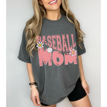 Load image into Gallery viewer, Baseball Mom Comfort Colors® T-Shirt, Spring or Summer Tee, Gift for Mom, Distressed, Retro Design Baseball T-Shirt