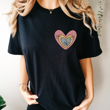 Load image into Gallery viewer, Be Kind Unisex Comfort Colors® T-shirt, Women's Distressed, Retro, Positive Energy Kindness T-Shirt, Ivory, White, Black or Pepper