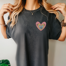 Load image into Gallery viewer, Be Kind Unisex Comfort Colors® T-shirt, Women's Distressed, Retro, Positive Energy Kindness T-Shirt, Ivory, White, Black or Pepper