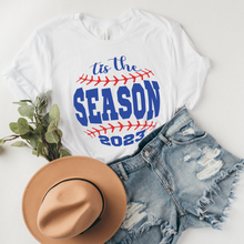 Load image into Gallery viewer, Women's Spring or Summer Tis The Season 2023 Crewneck Sweatshirt Hoodie T-Shirt or Tank Retro Baseball Design Spring Gift for Mom