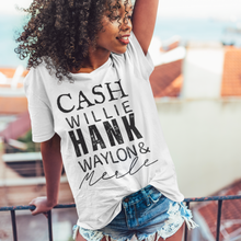 Load image into Gallery viewer, Trendy Cash, Willie, Hank, Waylon, Merle Unisex Comfort Colors® T-shirt, Men's or Women's Spring or Summer T-Shirt, Country Music Artists T-Shirt