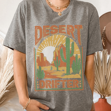 Load image into Gallery viewer, Desert Drifter Bella Canvas® Unisex Soft cotton T-shirt in Olive, Black, Grey, White or Brown Trendy Distressed Desert Design