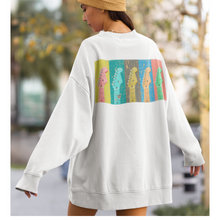 Load image into Gallery viewer, Women's Trendy Pastel Guitars Unisex-Size Crewneck Sweatshirt Gift for Her White Pullover Front or Back Design